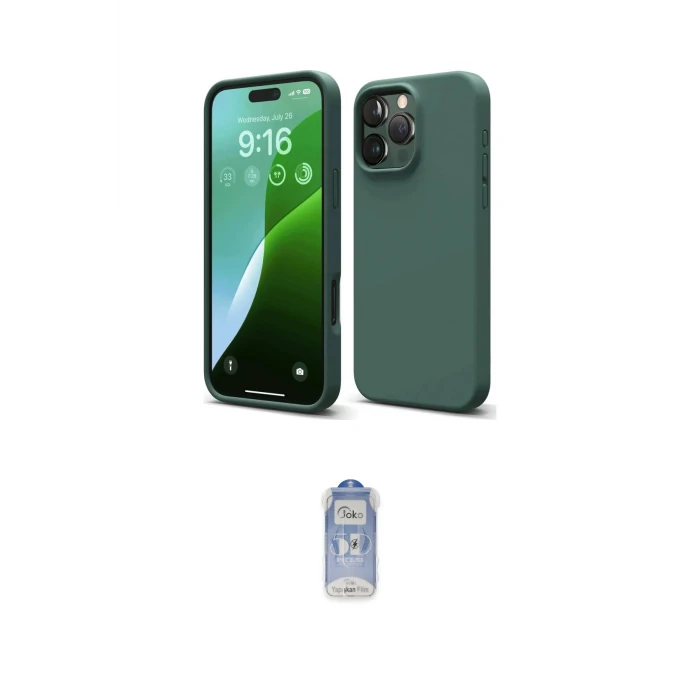 ieg™ iPhone 16 Pro Max Kılıf Ahenk Serisi - Siyah Joko Magic 5D Cam