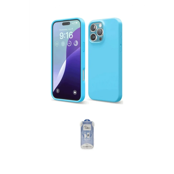 ieg™ iPhone 16 Pro Max Kılıf Ahenk Serisi - Siyah Joko Magic 5D Cam