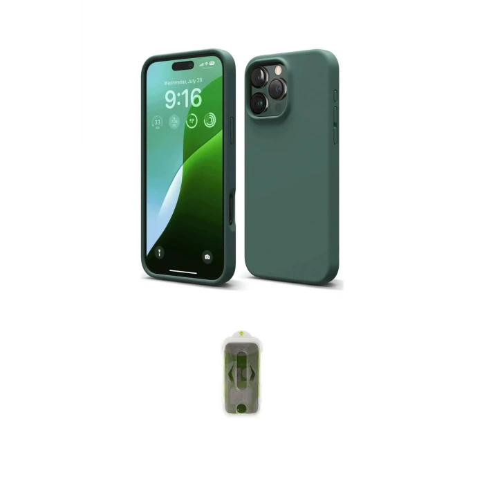 ieg™ iPhone 16 Pro Max Kılıf Ahenk Serisi - Siyah Joko Magic 5D Hayalet Cam