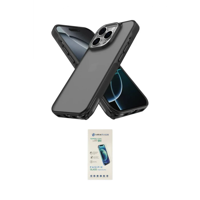 ieg™ iPhone 16 Pro Max Kılıf Atlas Form - Şeffaf Pasifik Cam Ekran Koruyucu