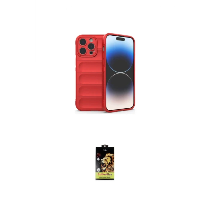 ieg™ iPhone 16 Pro Max Kılıf Atlas Koleksiyonu - Siyah Buffer Cam Ekran Koruyucu
