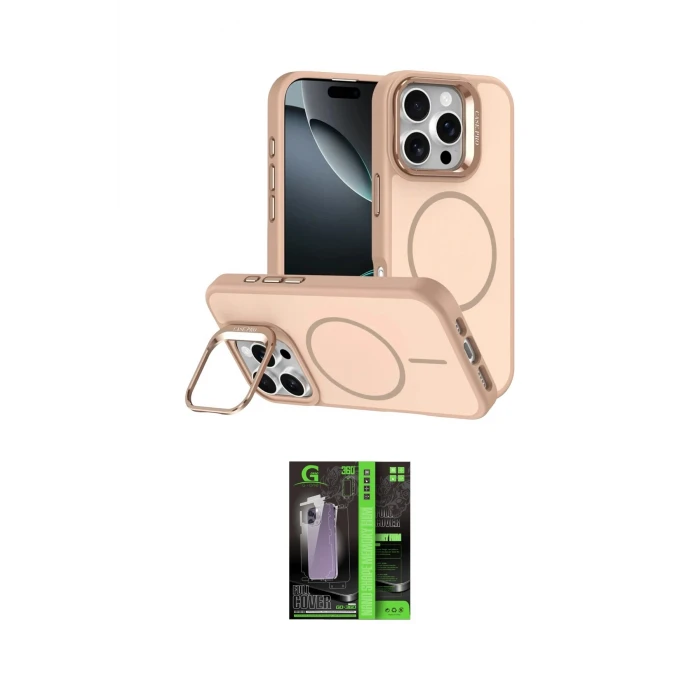 ieg™ iPhone 16 Pro Max Kılıf Çekirdek Klasik - Şeffaf 360 Full Body Arka Koruyucu