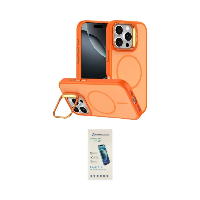 ieg™ iPhone 16 Pro Max Kılıf Çekirdek Klasik - Şeffaf Pasifik Cam Ekran Koruyucu