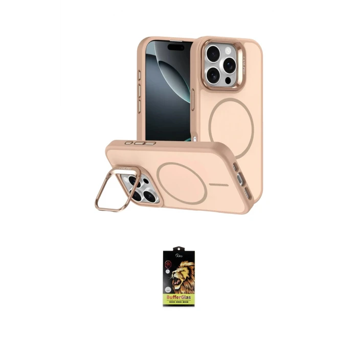 ieg™ iPhone 16 Pro Max Kılıf Çekirdek Klasik - Siyah Buffer Cam Ekran Koruyucu
