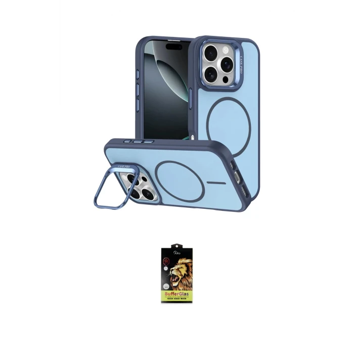 ieg™ iPhone 16 Pro Max Kılıf Çekirdek Klasik - Siyah Buffer Cam Ekran Koruyucu