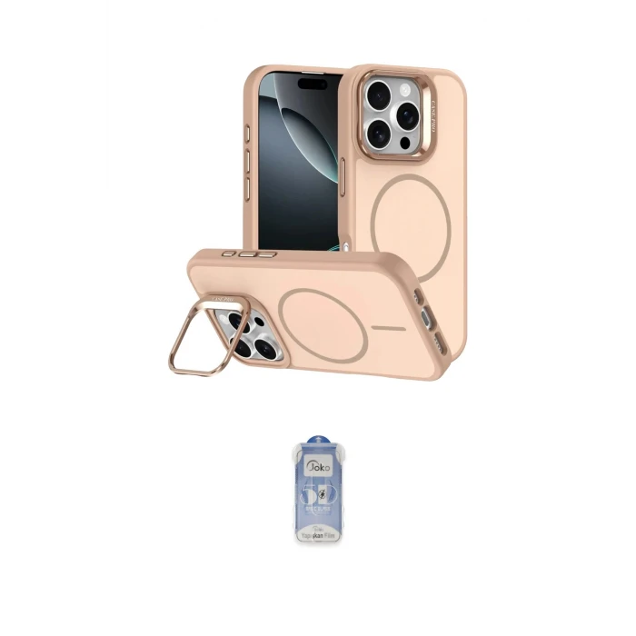 ieg™ iPhone 16 Pro Max Kılıf Çekirdek Klasik - Siyah Joko Magic 5D Cam