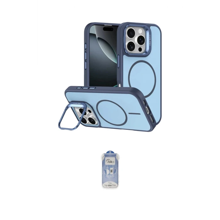 ieg™ iPhone 16 Pro Max Kılıf Çekirdek Klasik - Siyah Joko Magic 5D Cam