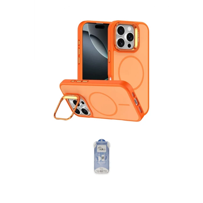 ieg™ iPhone 16 Pro Max Kılıf Çekirdek Klasik - Siyah Joko Magic 5D Cam