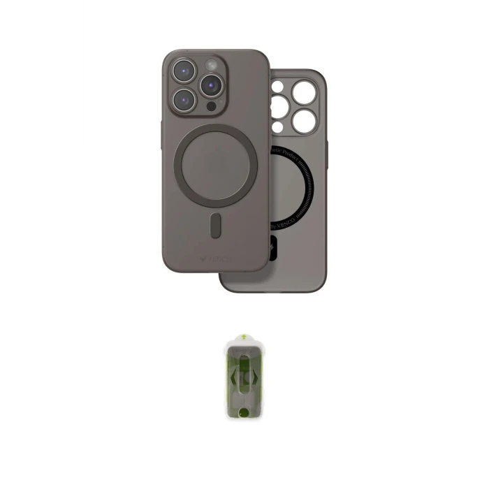 ieg™ iPhone 16 Pro Max Kılıf Çekirdek Klasik - Siyah Joko Magic 5D Hayalet Cam