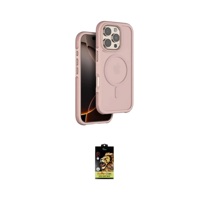 ieg™ iPhone 16 Pro Max Kılıf Çekirdek Minimal Prime - Siyah Buffer Cam Ekran Koruyucu