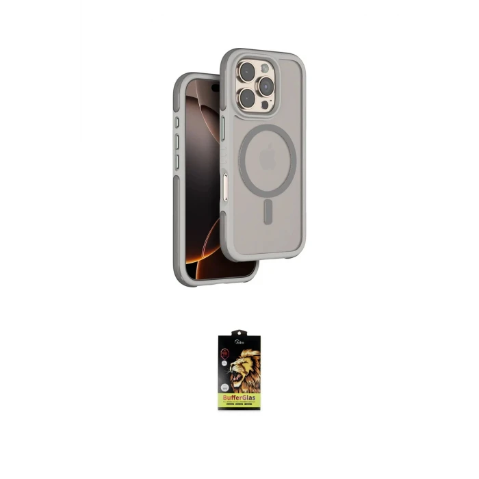 ieg™ iPhone 16 Pro Max Kılıf Çekirdek Minimal Prime - Siyah Buffer Cam Ekran Koruyucu