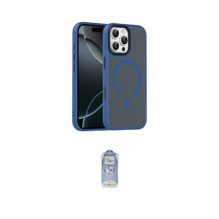 ieg™ iPhone 16 Pro Max Kılıf Doruk Form Serisi - Siyah Joko Magic 5D Cam