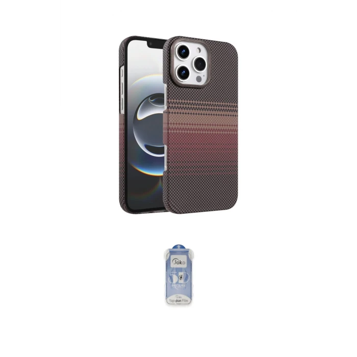 ieg™ iPhone 16 Pro Max Kılıf Doruk Serisi - Siyah Joko Magic 5D Cam