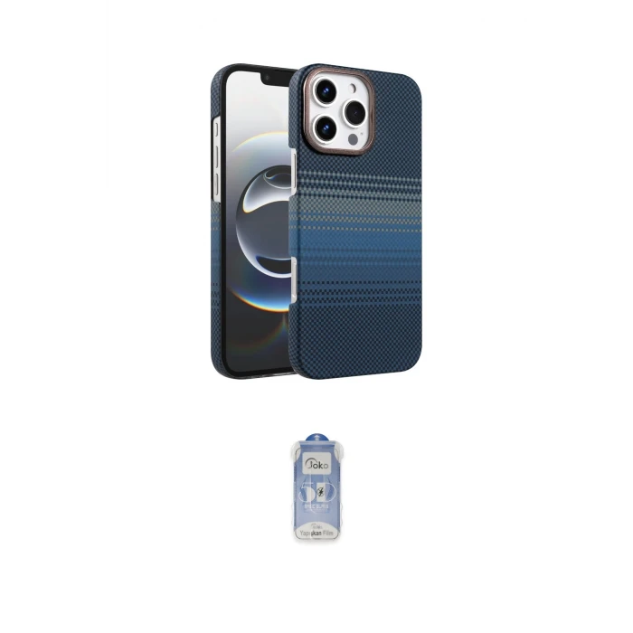 ieg™ iPhone 16 Pro Max Kılıf Doruk Serisi - Siyah Joko Magic 5D Cam