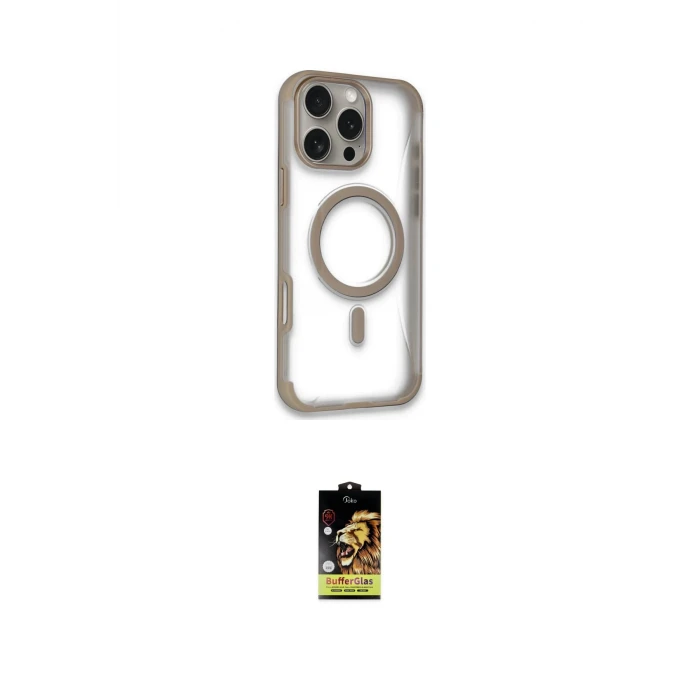 ieg™ iPhone 16 Pro Max Kılıf Eksen Klasik Koleksiyonu - Siyah Buffer Cam Ekran Koruyucu