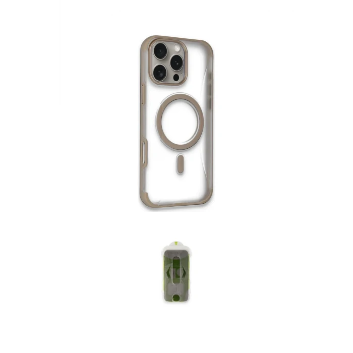 ieg™ iPhone 16 Pro Max Kılıf Eksen Klasik Koleksiyonu - Siyah Joko Magic 5D Hayalet Cam