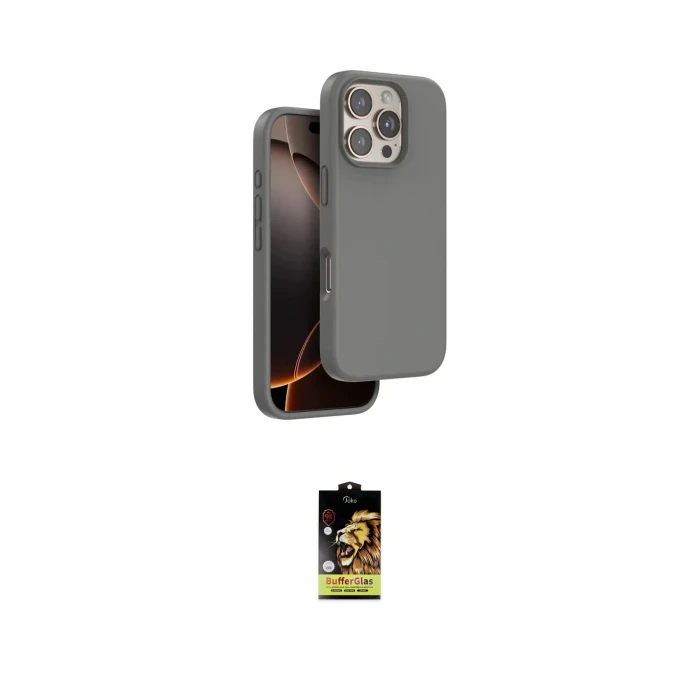 ieg™ iPhone 16 Pro Max Kılıf Kıvılcım Çizgi Serisi - Siyah Buffer Cam Ekran Koruyucu