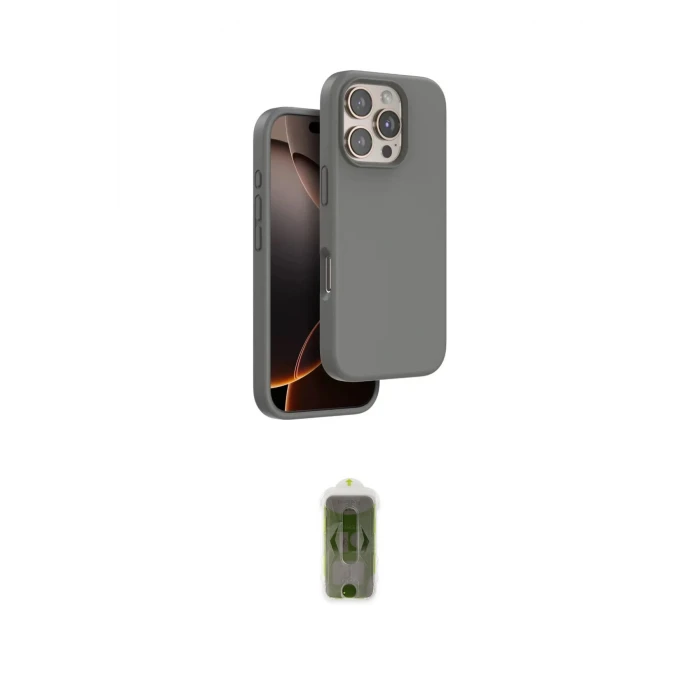 ieg™ iPhone 16 Pro Max Kılıf Kıvılcım Çizgi Serisi - Siyah Joko Magic 5D Hayalet Cam