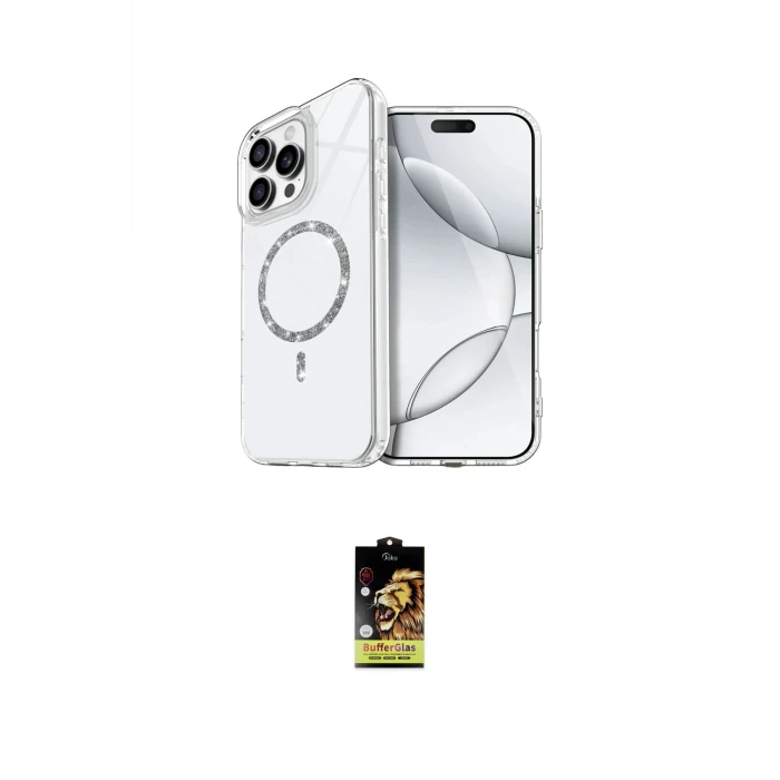 ieg™ iPhone 16 Pro Max Kılıf Kıvılcım Form Prime - Siyah Buffer Cam Ekran Koruyucu