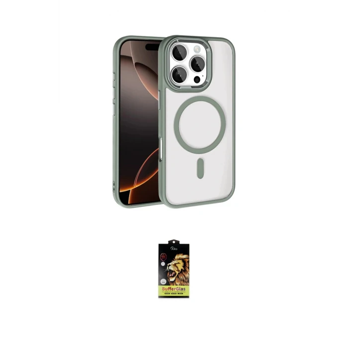 ieg™ iPhone 16 Pro Max Kılıf Kıvılcım Prime - Siyah Buffer Cam Ekran Koruyucu