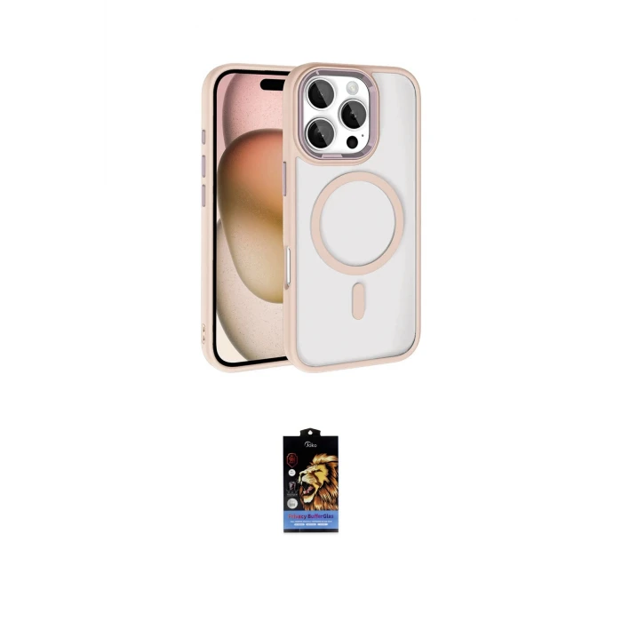 ieg™ iPhone 16 Pro Max Kılıf Kıvılcım Prime - Siyah Buffer Hayalet Cam Ekran Koruyucu