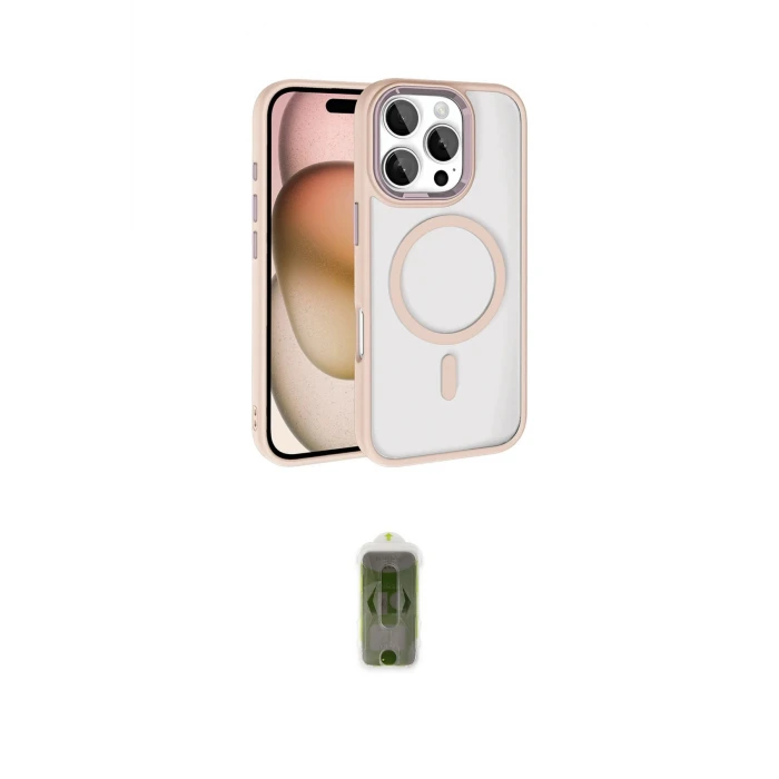 ieg™ iPhone 16 Pro Max Kılıf Kıvılcım Prime - Siyah Joko Magic 5D Hayalet Cam