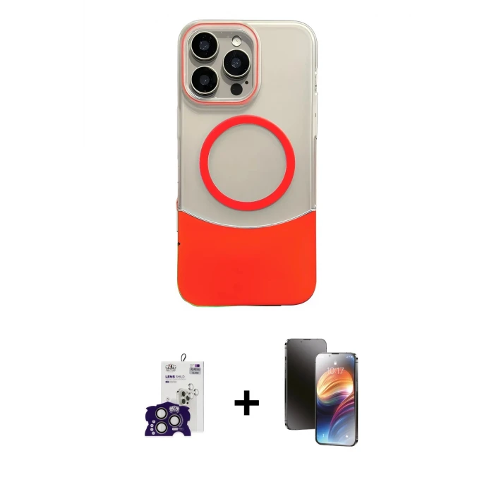 ieg™ iPhone 16 Pro Max Kılıf Kozmos Form Özel Seri - Siyah 3D Antistatik Mat Seramik Nano Ekran Koruyucu + Bilvis Titan Kamera Lens - TMGI