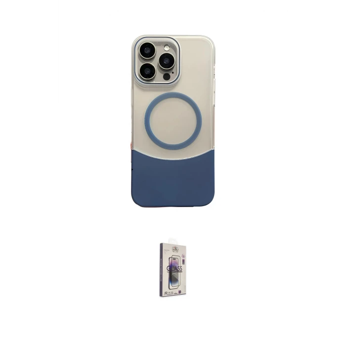ieg™ iPhone 16 Pro Max Kılıf Kozmos Form Özel Seri - Siyah Bilvis 3D Cam Ekran Koruyucu