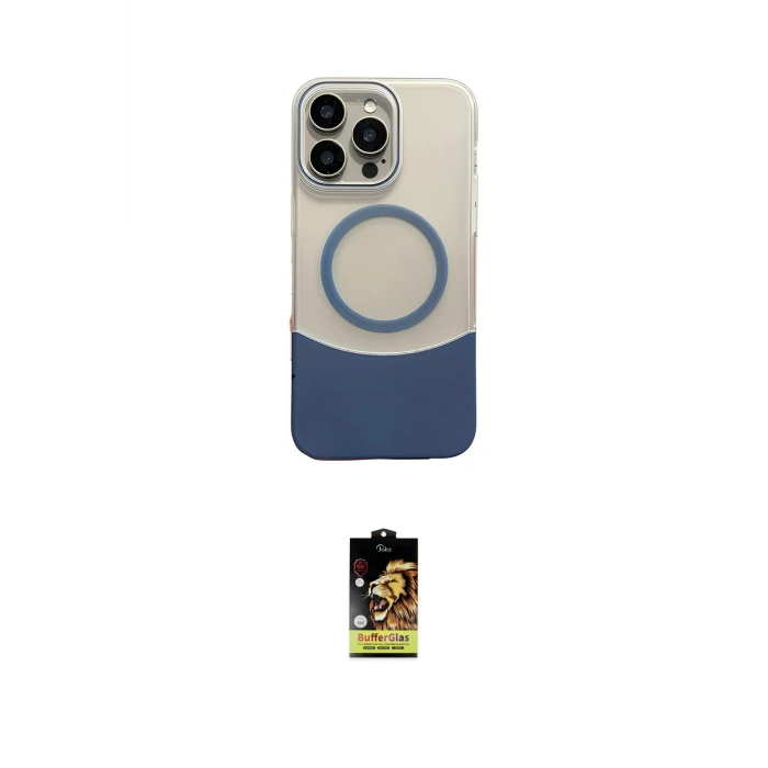 ieg™ iPhone 16 Pro Max Kılıf Kozmos Form Özel Seri - Siyah Buffer Cam Ekran Koruyucu