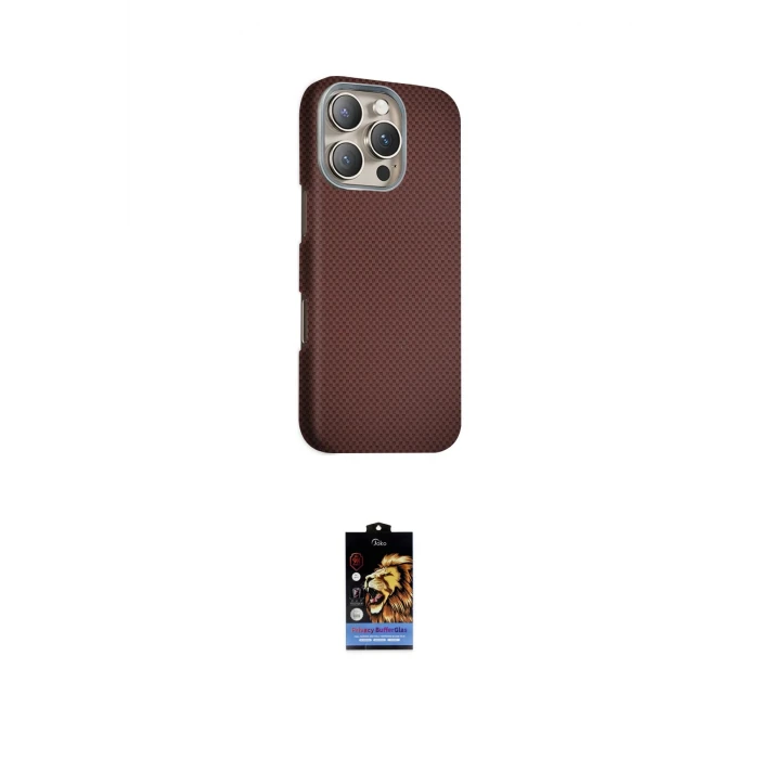 ieg™ iPhone 16 Pro Max Kılıf Kozmos Klasik Prime - Siyah Buffer Hayalet Cam Ekran Koruyucu