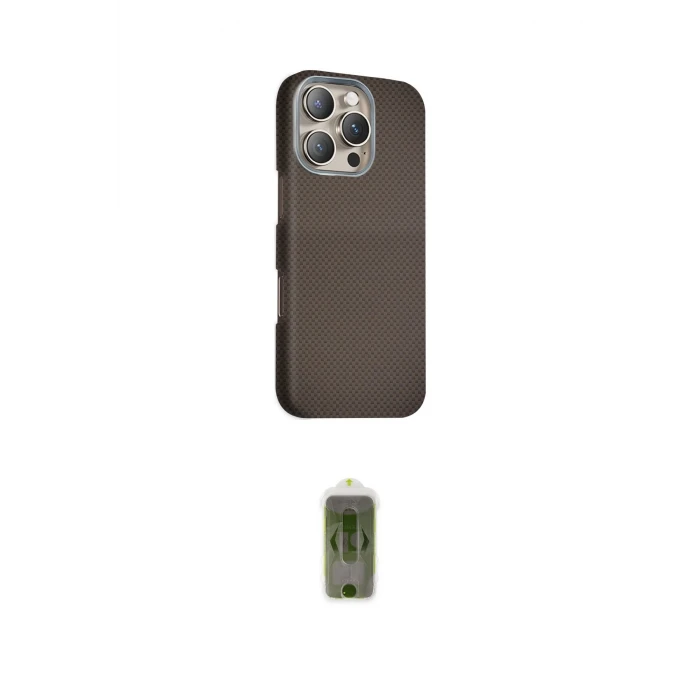 ieg™ iPhone 16 Pro Max Kılıf Kozmos Klasik Prime - Siyah Joko Magic 5D Hayalet Cam