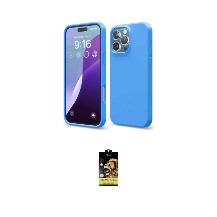 ieg™ iPhone 16 Pro Max Kılıf Kozmos Yansıma Özel Seri - Siyah Buffer Cam Ekran Koruyucu