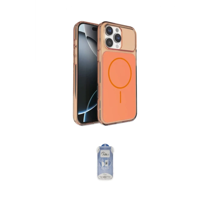 ieg™ iPhone 16 Pro Max Kılıf Kutup Doku Serisi - Siyah Joko Magic 5D Cam