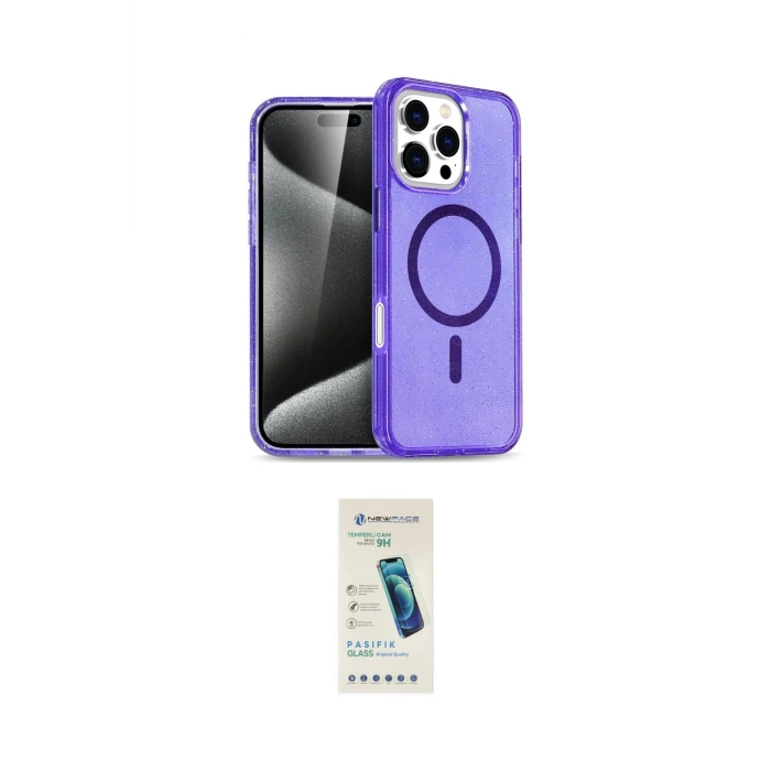 ieg™ iPhone 16 Pro Max Kılıf Nova Asil Prime - Şeffaf Pasifik Cam Ekran Koruyucu