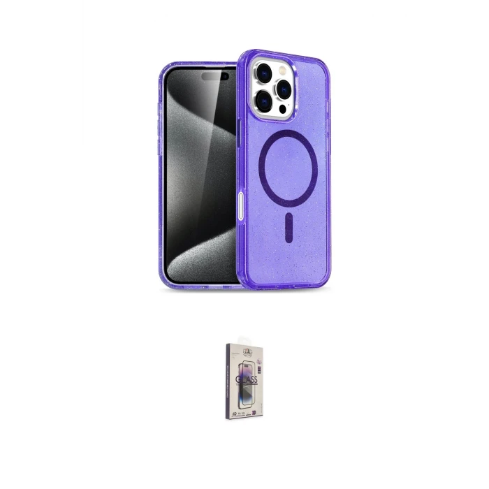 ieg™ iPhone 16 Pro Max Kılıf Nova Asil Prime - Siyah Bilvis 3D Cam Ekran Koruyucu
