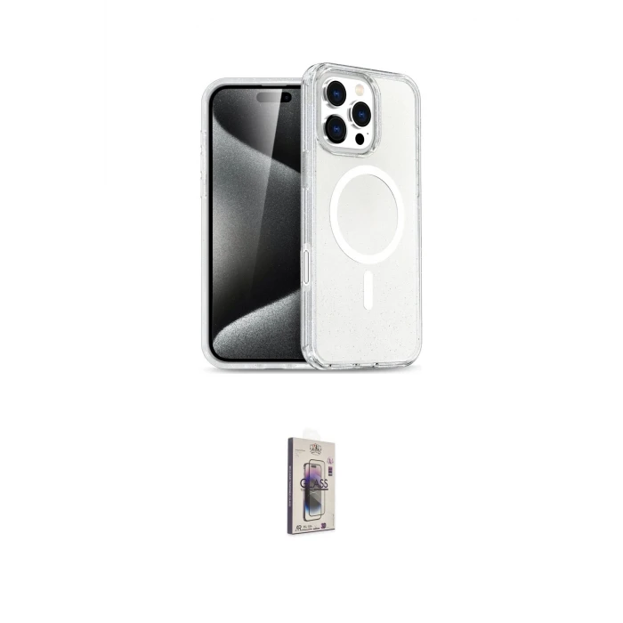 ieg™ iPhone 16 Pro Max Kılıf Nova Asil Prime - Siyah Bilvis 3D Cam Ekran Koruyucu