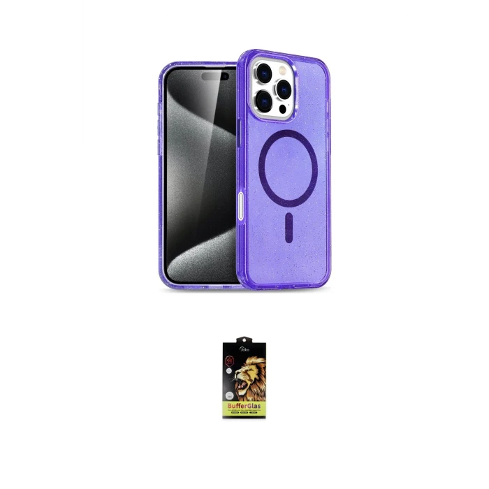 ieg™ iPhone 16 Pro Max Kılıf Nova Asil Prime - Siyah Buffer Cam Ekran Koruyucu