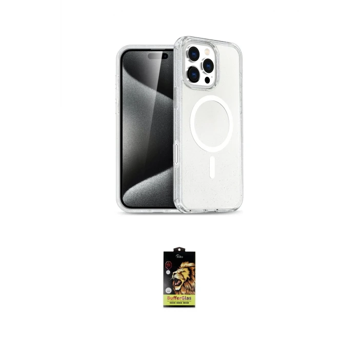 ieg™ iPhone 16 Pro Max Kılıf Nova Asil Prime - Siyah Buffer Cam Ekran Koruyucu
