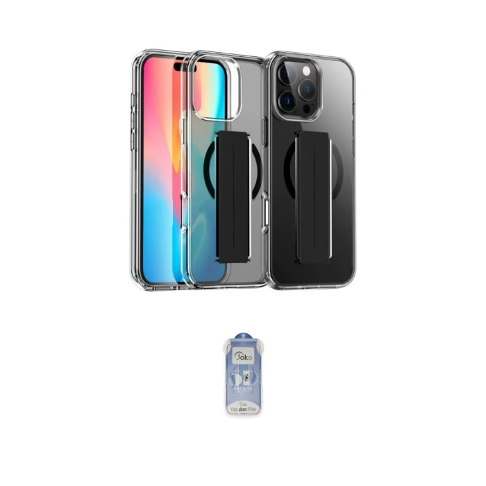 ieg™ iPhone 16 Pro Max Kılıf Nova Işık Koleksiyonu - Siyah Joko Magic 5D Cam