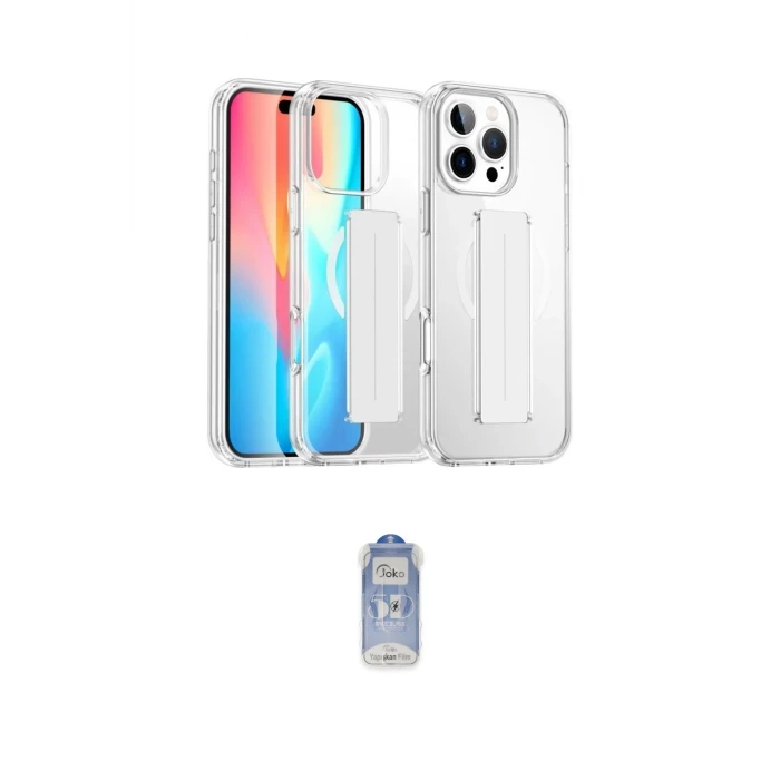 ieg™ iPhone 16 Pro Max Kılıf Nova Işık Koleksiyonu - Siyah Joko Magic 5D Cam