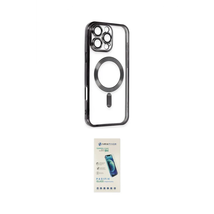 ieg™ iPhone 16 Pro Max Kılıf Nova Işık Özel Seri - Şeffaf Pasifik Cam Ekran Koruyucu