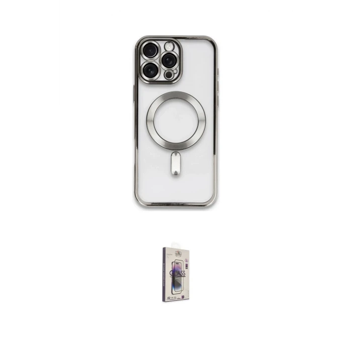 ieg™ iPhone 16 Pro Max Kılıf Nova Işık Özel Seri - Siyah Bilvis 3D Cam Ekran Koruyucu