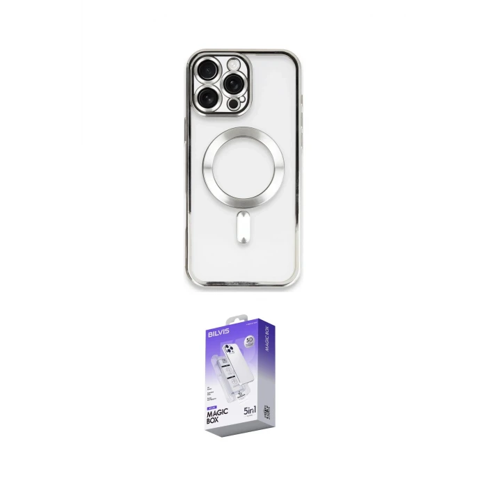ieg™ iPhone 16 Pro Max Kılıf Nova Işık Özel Seri - Siyah Bilvis 5in1 3D Magic Cam Ekran Koruyucu