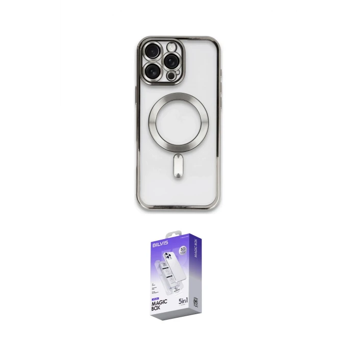 ieg™ iPhone 16 Pro Max Kılıf Nova Işık Özel Seri - Siyah Bilvis 5in1 3D Magic Cam Ekran Koruyucu