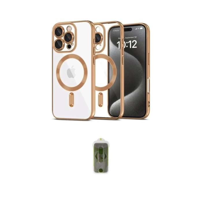 ieg™ iPhone 16 Pro Max Kılıf Nova Işık Özel Seri - Siyah Joko Magic 5D Hayalet Cam