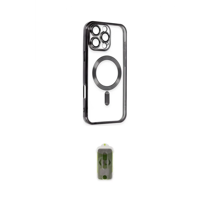 ieg™ iPhone 16 Pro Max Kılıf Nova Işık Özel Seri - Siyah Joko Magic 5D Hayalet Cam