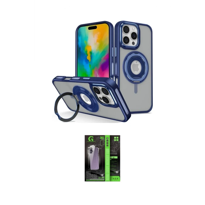ieg™ iPhone 16 Pro Max Kılıf Nova Minimal Serisi - Şeffaf 360 Full Body Arka Koruyucu
