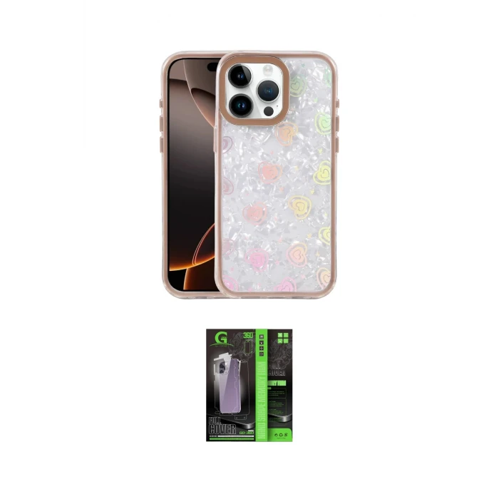 ieg™ iPhone 16 Pro Max Kılıf Odak Prime - Şeffaf 360 Full Body Arka Koruyucu