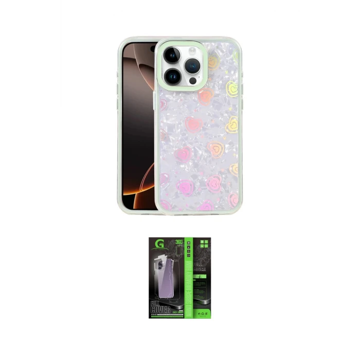ieg™ iPhone 16 Pro Max Kılıf Odak Prime - Şeffaf 360 Full Body Arka Koruyucu