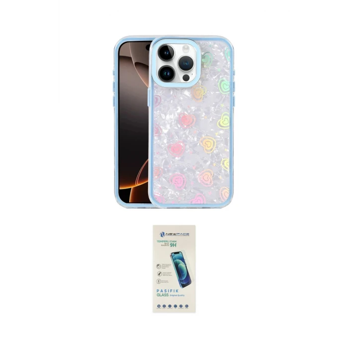 ieg™ iPhone 16 Pro Max Kılıf Odak Prime - Şeffaf Pasifik Cam Ekran Koruyucu